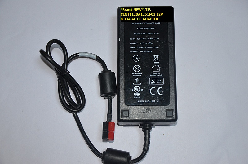 *Brand NEW* CENT1120A1251F01 I.T.E. 12V 8.33A AC DC ADAPTER POWER SUPPLY